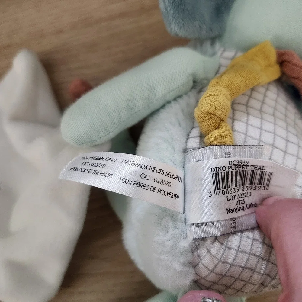 Doudou et Campagnie Paris Calinosaure‎ Dino Teal Doll Plush 10